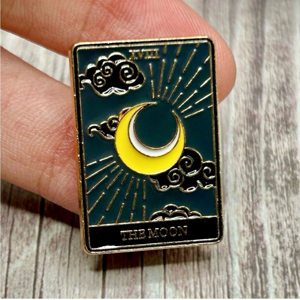 NEW Enamel Pin “The Moon” Tarot Divination Witchy Magic Goth